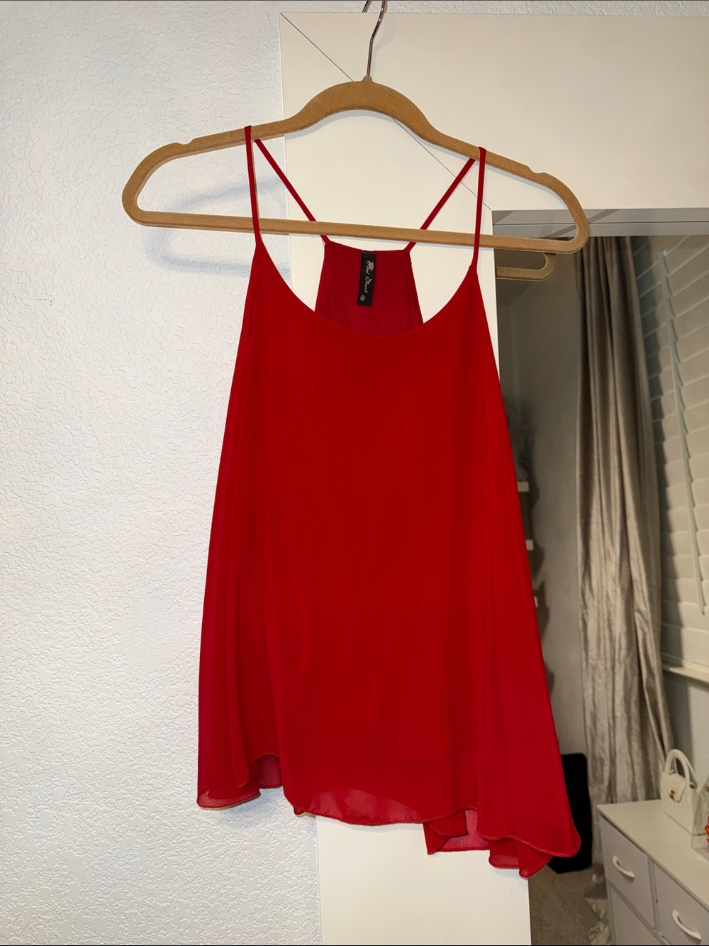 Final Touch Red Spaghetti-Strap Cami
